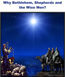 Shepherds and Wise Men looking at a star
